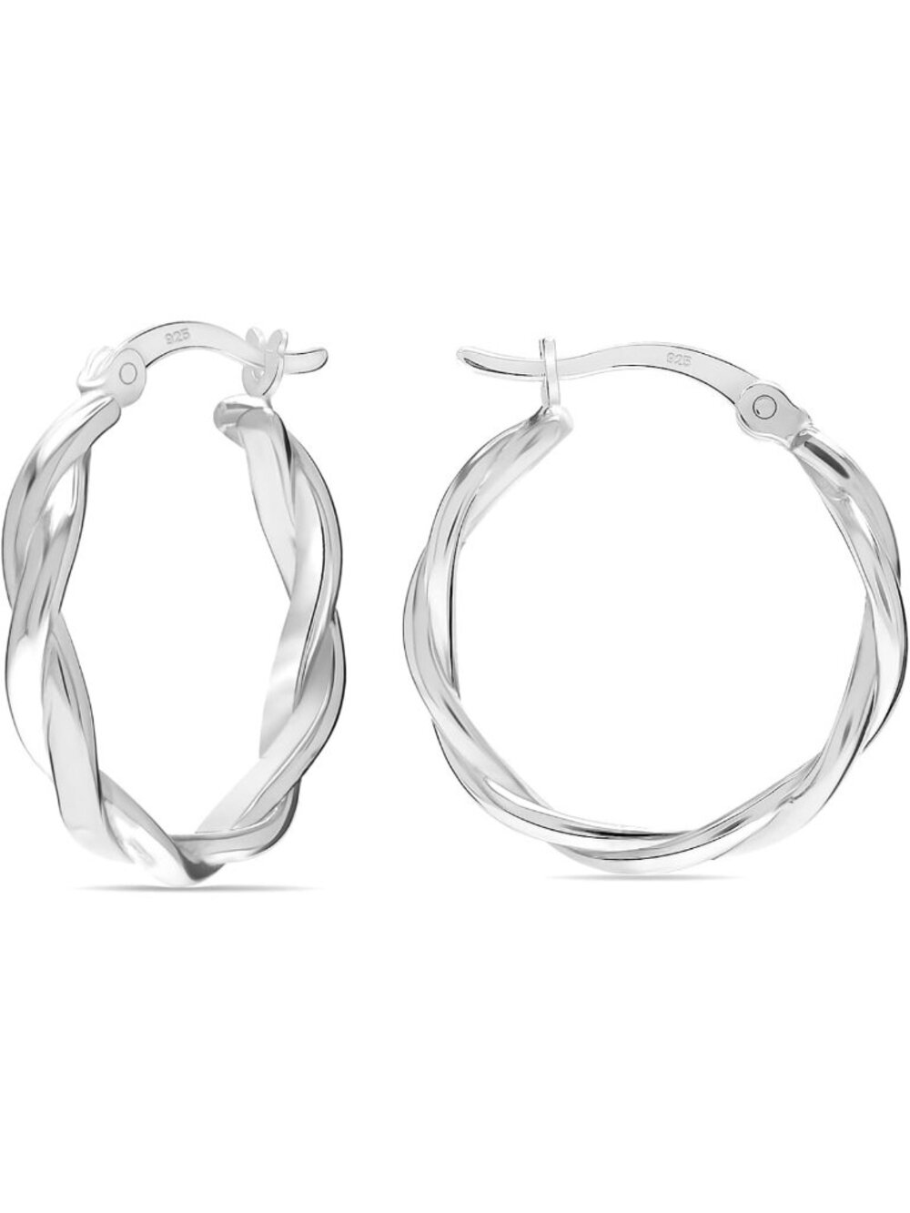 Lightweight 925 Sterling Silver Hoop Earrings | Gold Plated Infinity Anchor